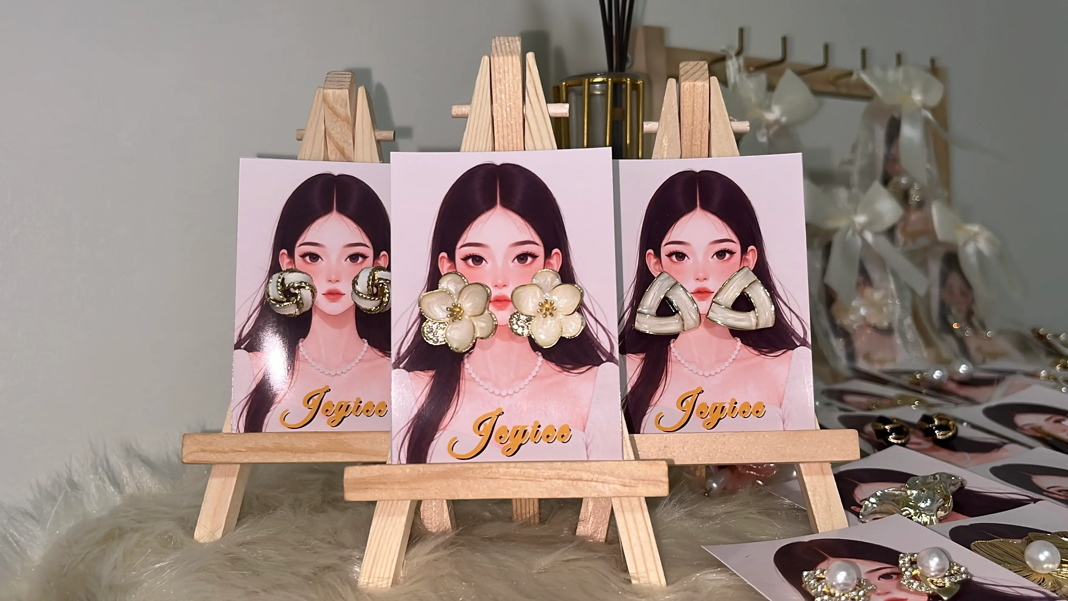 Pearl earrings styled for a timeless look